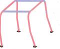 Roll Cages , Roll Bars , Add On Kits, Tie Into Frame Kits, Bronco, Willys, Jeep CJ YJ - Early Bronco Roll Cage Kits 1966-1977 - Extreme Custom Fabrication - 1/2 CAB EXTERNAL FAMILY CAGE KIT 66-77 BRONCO 