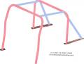 CJ Willys Jeep Full Roll Cage Kit CJ2 CJ2A